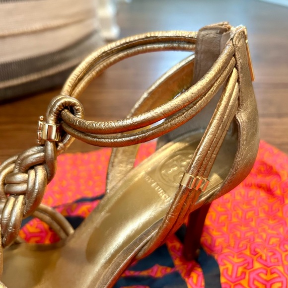 Tory Burch size 8.5 braided strappy heel - Picture 5 of 5